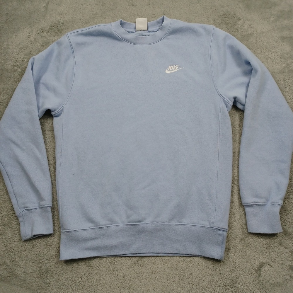 Nike Sweater Womens XS Blue Crew Neck Pullover Fleece Running Activewear Casual
